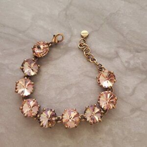 ✨ Stella and Dot Blush Rose Pink Jumbo Rhinestones Crystal Statement Bracelet ✨